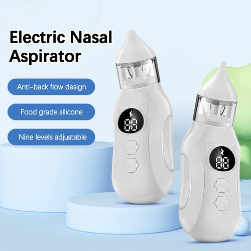 Baby Electric Nasal Aspirator Nose Sucker for Baby & Toddler Rechargeable Nose Cleaner with 9 Suction Levels 2 Silicone Tips