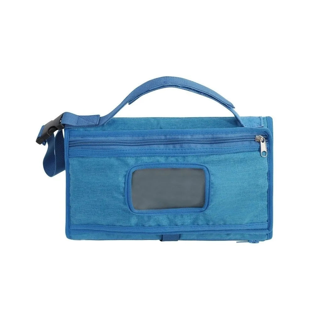 Solid Color Baby Changing Pad Oxford cloth 3 in 1 Foldable Diaper Bag Multifunctional Waterproof Newborn Travel Changing Station